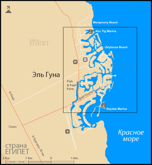 Египет. Карта Эль Гуны.